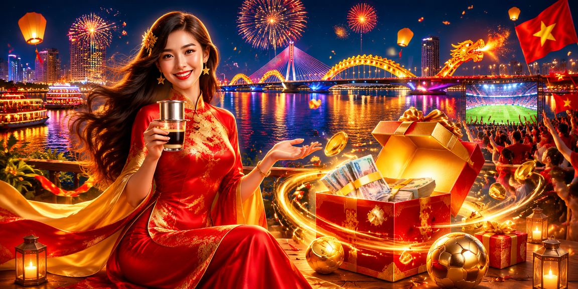 Bối cảnh Đà Nẵng với áo dài minh họa người dùng xem sự kiện thể thao