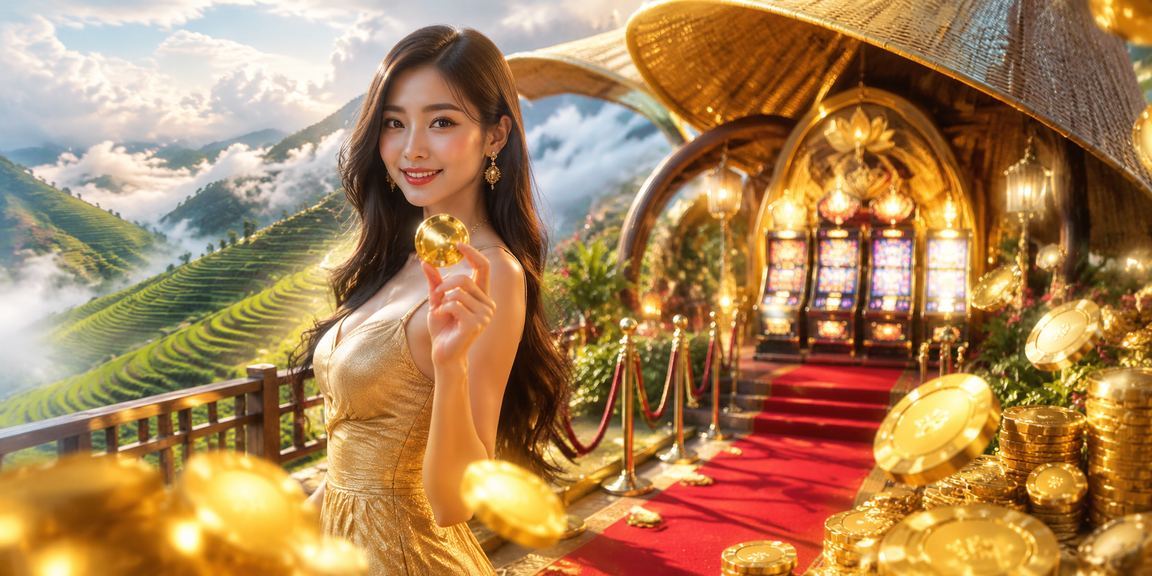 Khung cảnh Sa Pa với nón lá minh họa trải nghiệm slot game trên di động